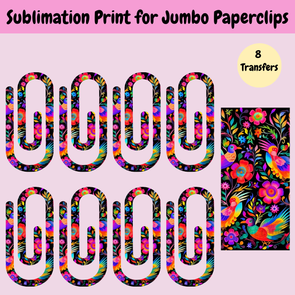 Pajaritos Jumbo Paperclip **Sublimation Transfer**