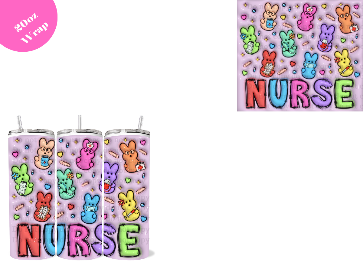 Nurse Easter *20oz Sublimation Wrap*