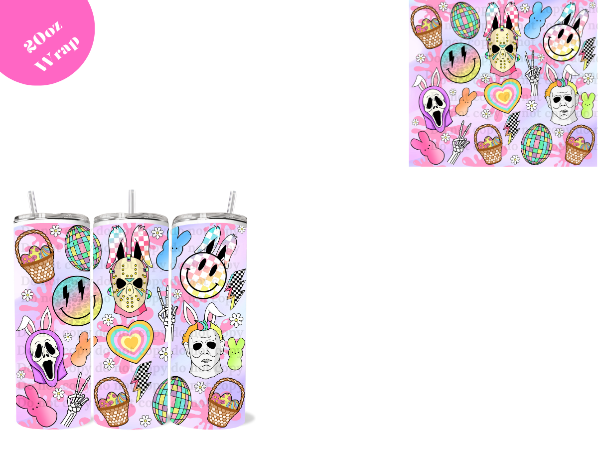 Easter Scary Eggs *20oz Sublimation Wrap*