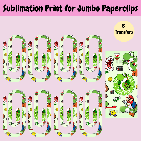 Super Jumbo Paperclip **Sublimation Transfer**