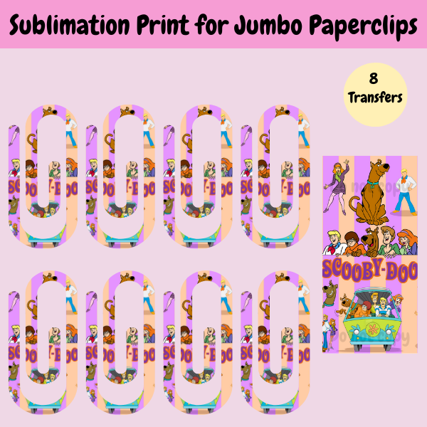 Scooby Jumbo Paperclip **Sublimation Transfer**