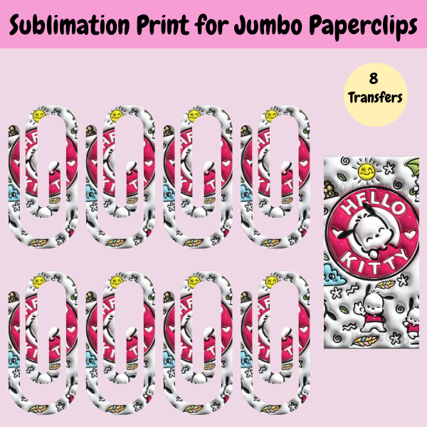 Pochaco Jumbo Paperclip **Sublimation Transfer**