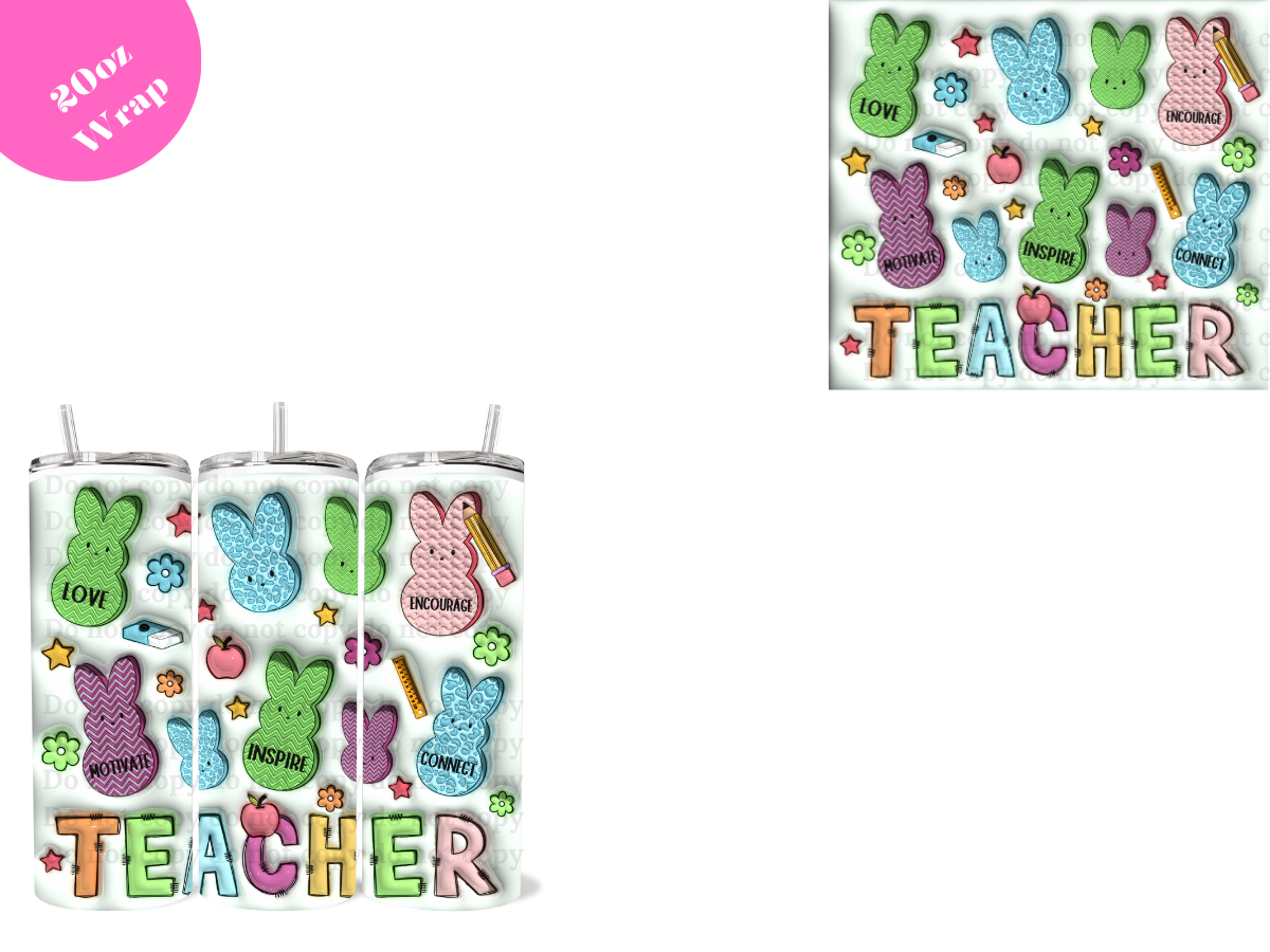 Teacher Peeps *20oz Sublimation Wrap*