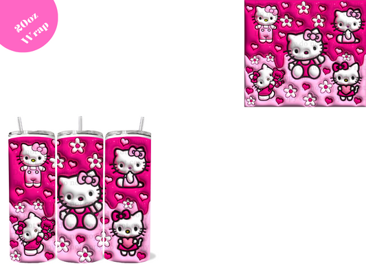 Kitty (pink) *20oz Sublimation Wrap*