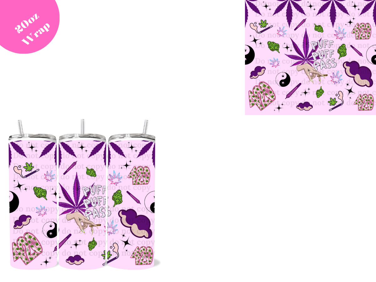 Purple Plant *20oz Sublimation Wrap*