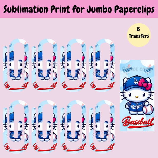 Kitty LA Jumbo Paperclip **Sublimation Transfer**