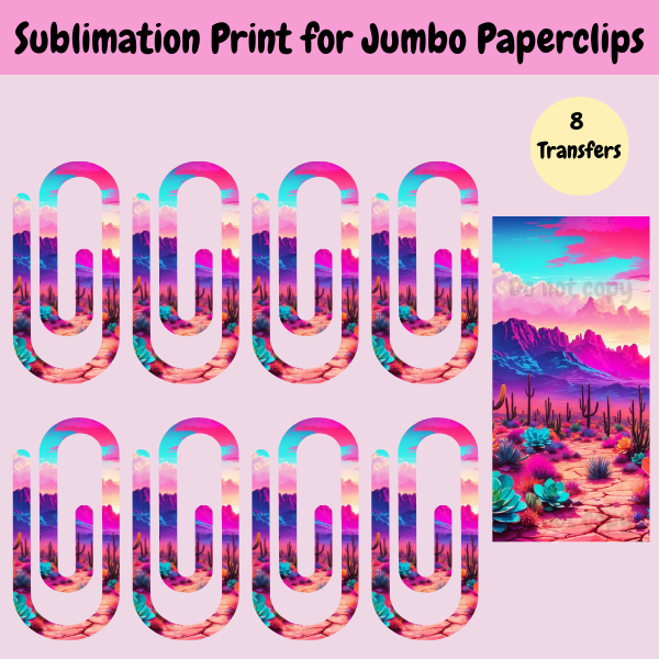 Sunset Paperclip **Sublimation Transfer**