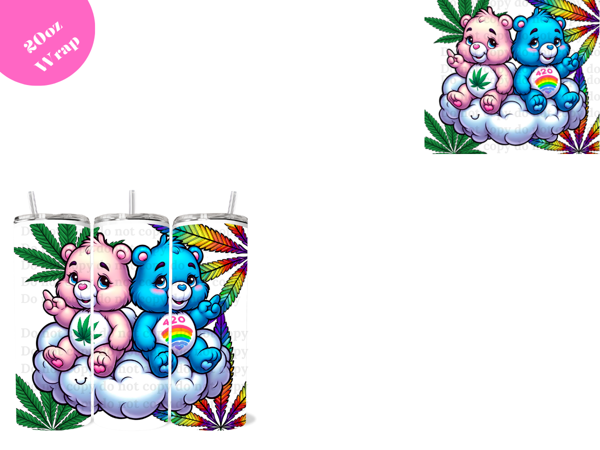 Bear Plants *20oz Sublimation Wrap*