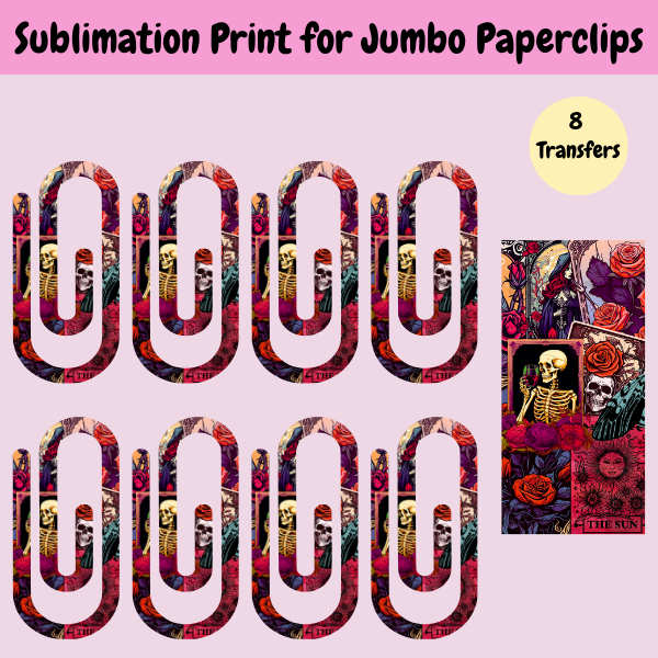 Skulls Jumbo Paperclip **Sublimation Transfer**