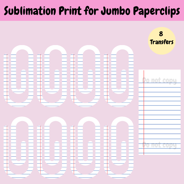 Notepad Jumbo Paperclip **Sublimation Transfer**