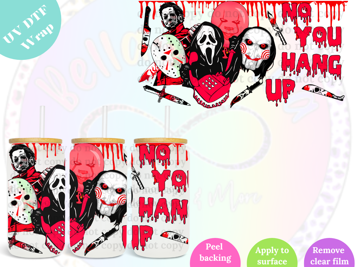 You Hang Up (red) UV DTF Wrap