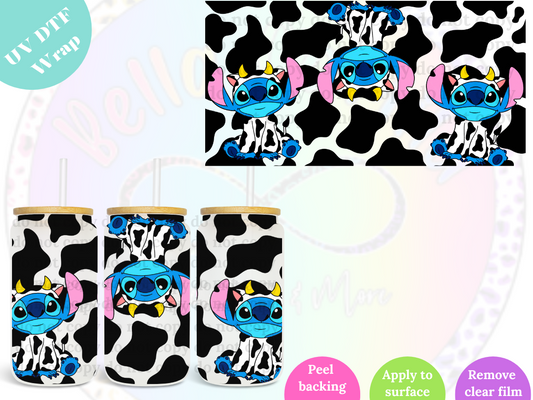 Stitch Cow UV DTF Wrap