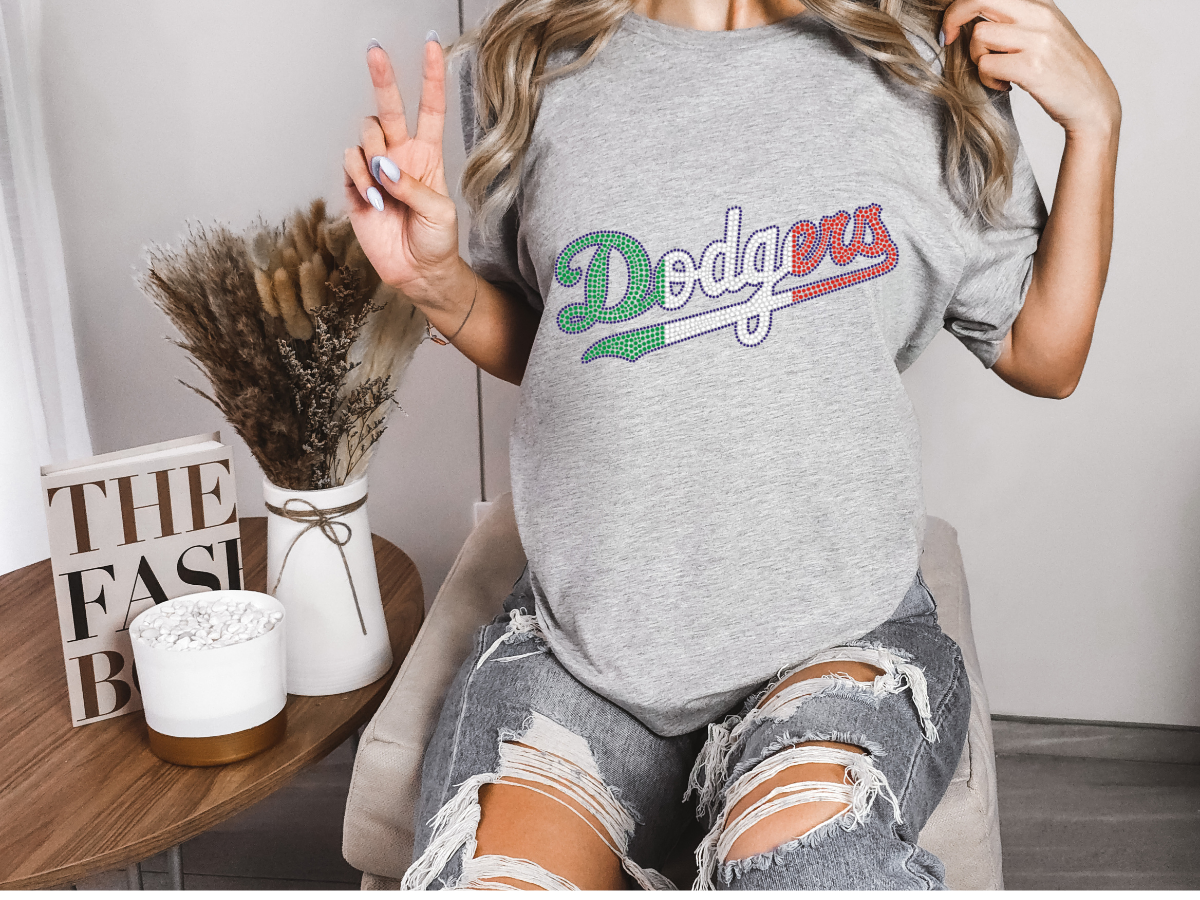 RHINESTONE TRANSFER - Dodgers