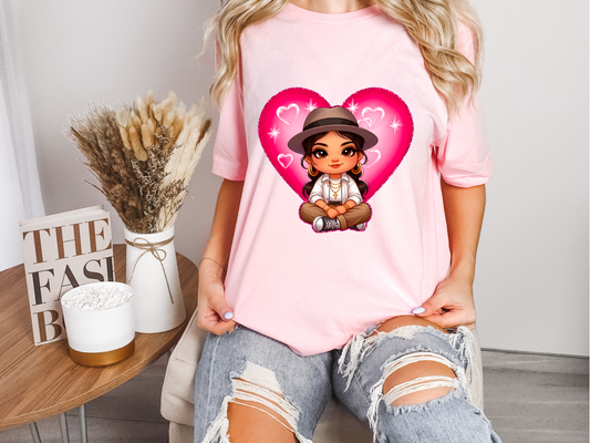 Pretty Girl Heart **T-Shirt Sublimation**