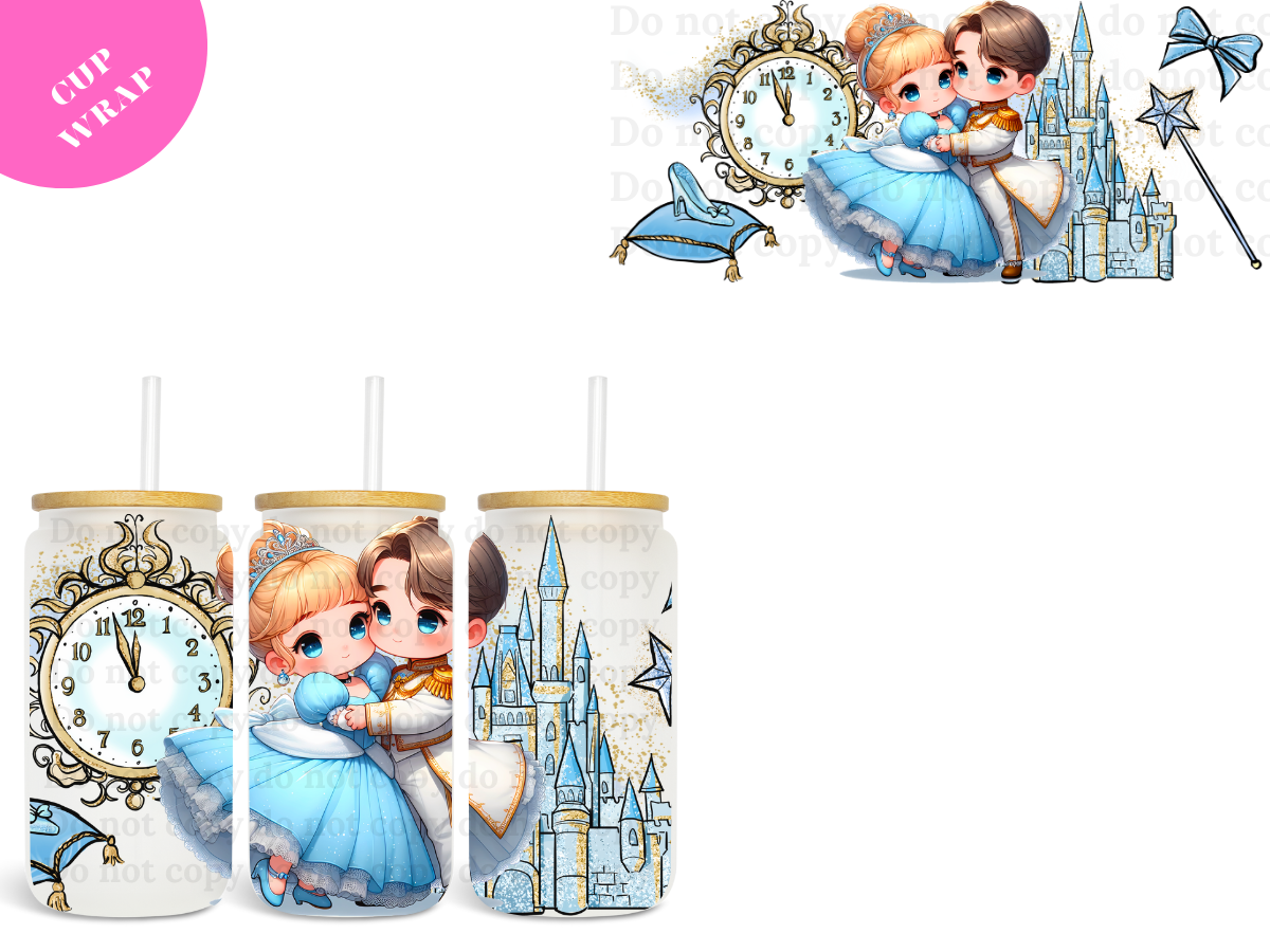 Princess and the Prince UV DTF Wrap