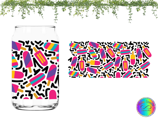 Neon Popsicle - UV DTF Cup Wrap