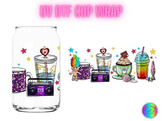 90s - UV DTF Cup Wrap