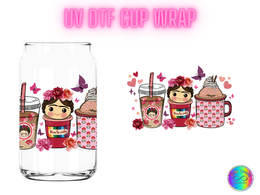 Viva la Vida (three cups) - UV DTF Cup Wrap