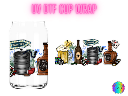 Man Cave - UV DTF Cup Wrap