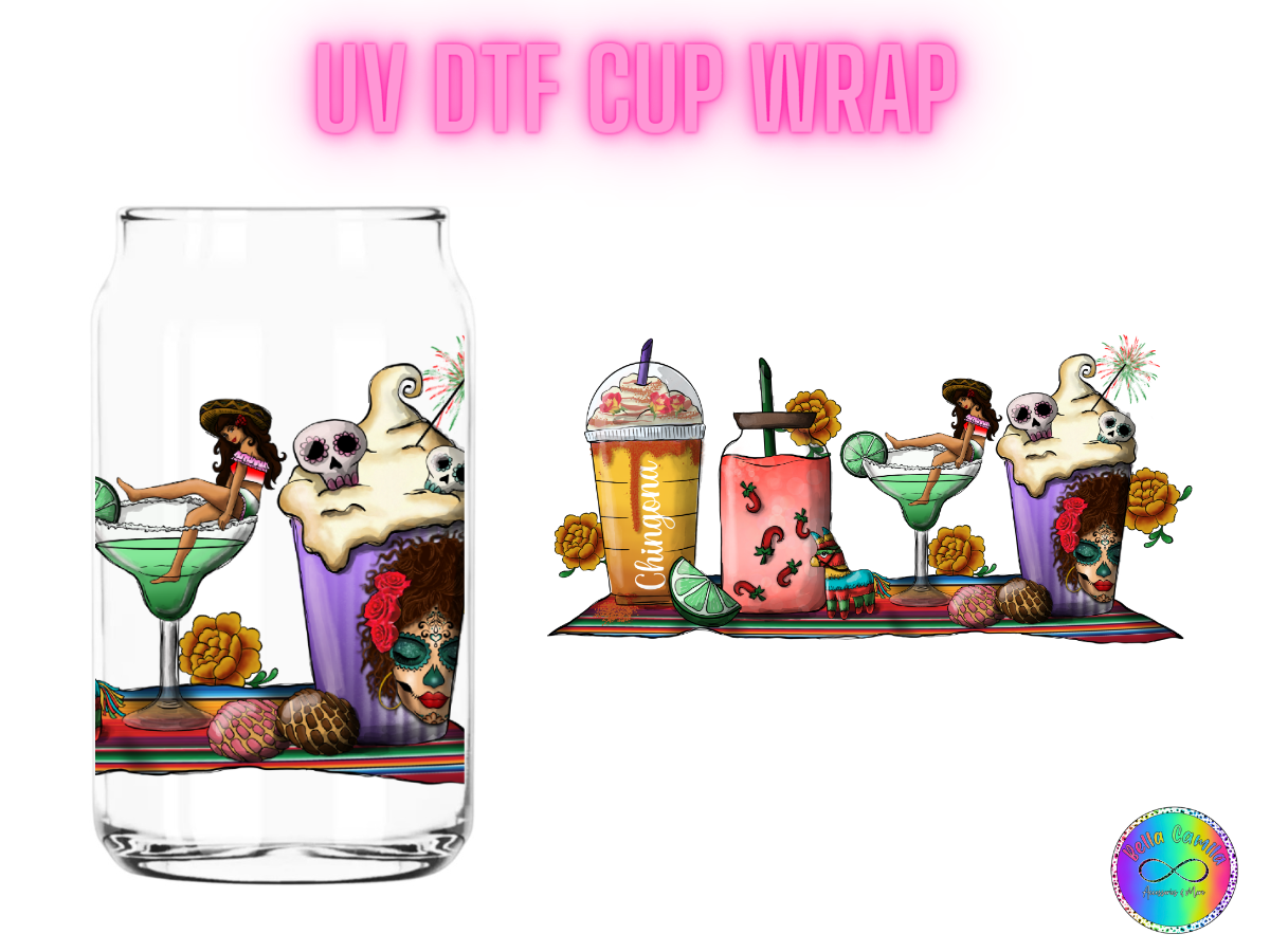 Chingona Coffee - UV DTF Cup Wrap