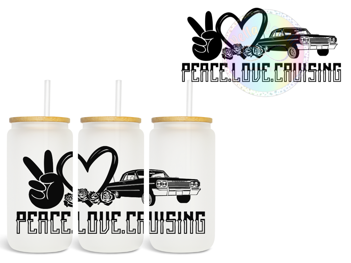 Peace Love Cruising - UV DTF Cup Wrap
