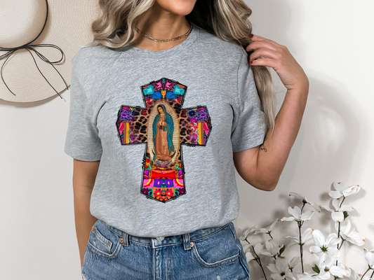 Virgen Colorful Cross