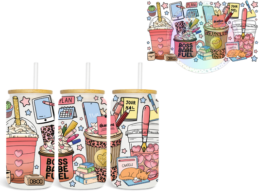 Boss Babe 2.0 - UV DTF Cup Wrap