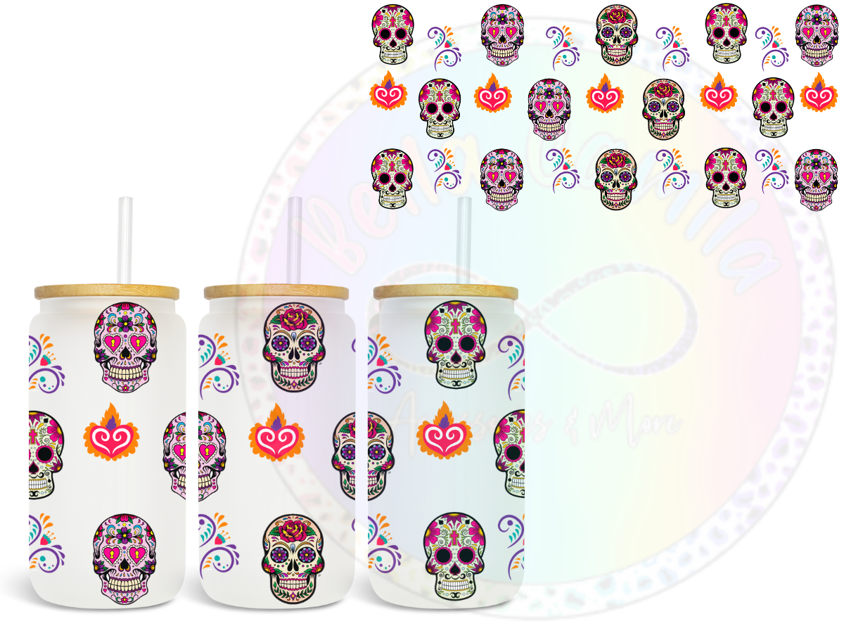 Skulls - UV DTF Cup Wrap