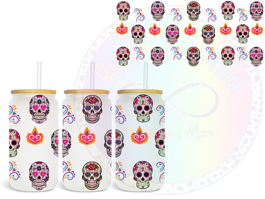 Skulls - UV DTF Cup Wrap