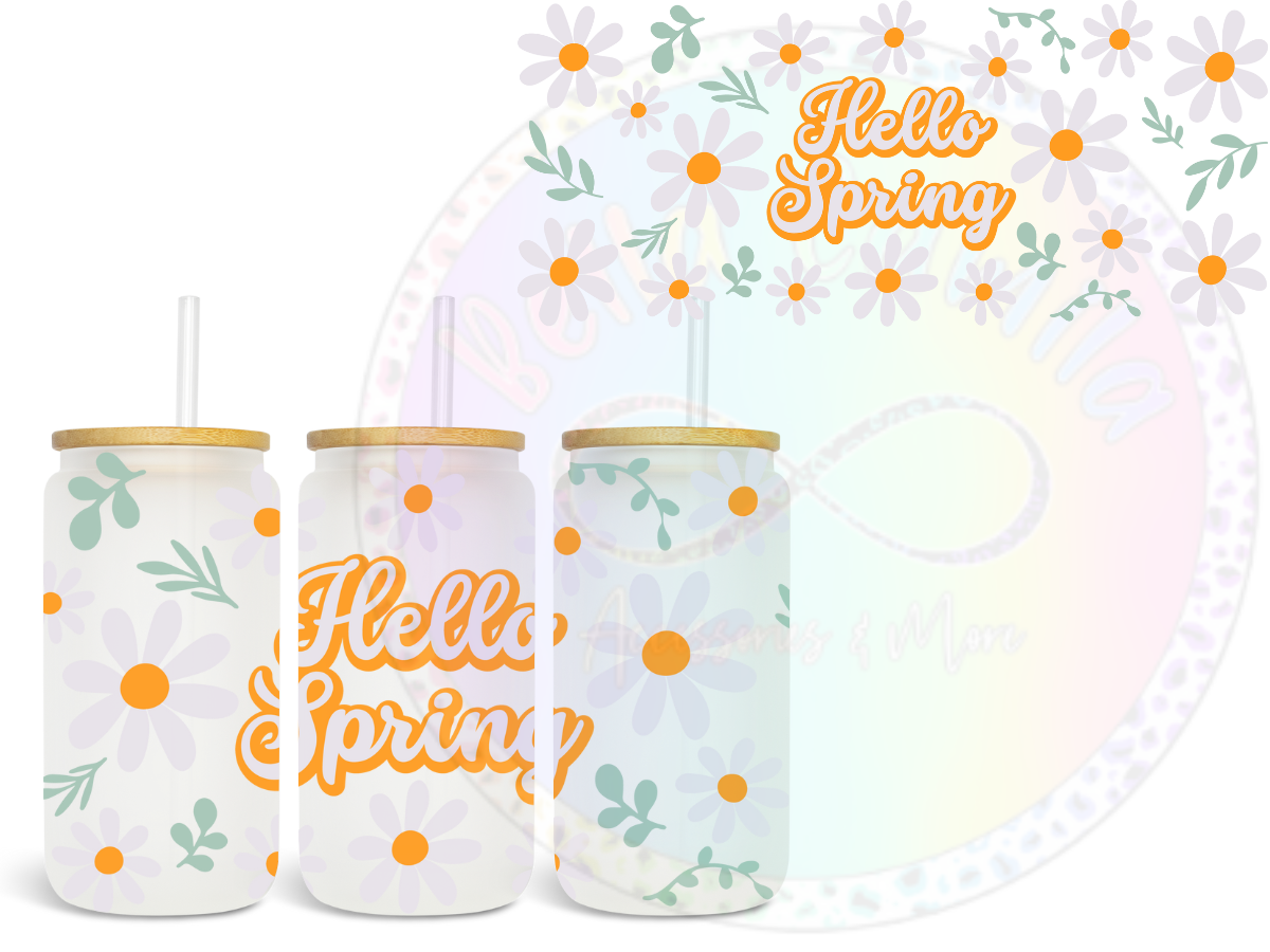 Hello Spring - UV DTF Cup Wrap