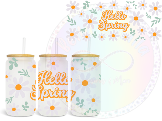 Hello Spring - UV DTF Cup Wrap