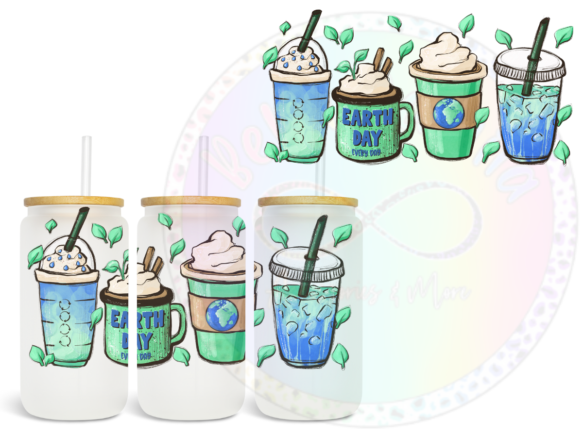 Earth Day - UV DTF Cup Wrap