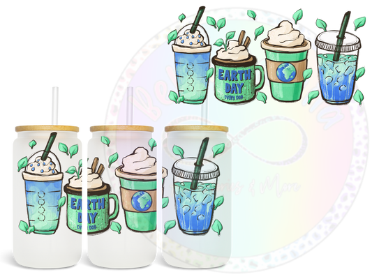 Earth Day - UV DTF Cup Wrap