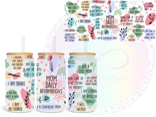Mom Daily Affirmations UV DTF Wrap