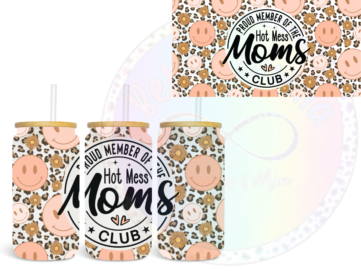 Hot Mess Moms Club UV DTF Wrap