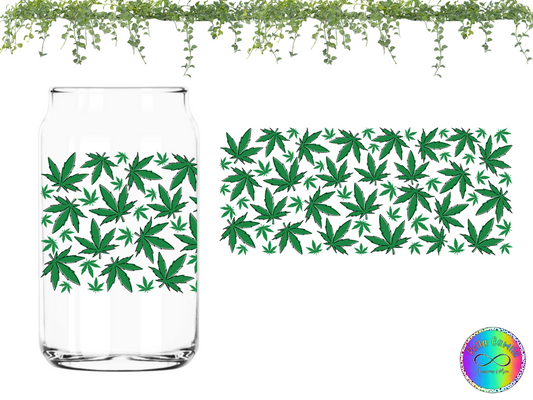 Weed UV DTF Cup Wrap