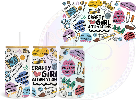 Crafty Girl Affirmations UV DTF Wrap