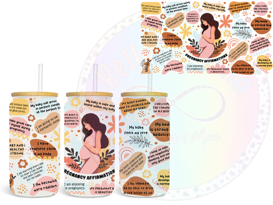 Pregnancy Affirmations UV DTF Wrap