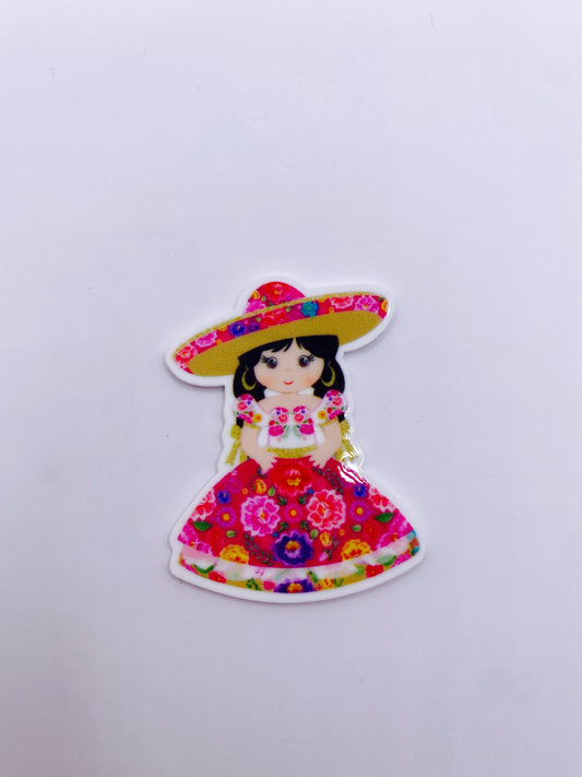 Mexican Girl Pink Dress