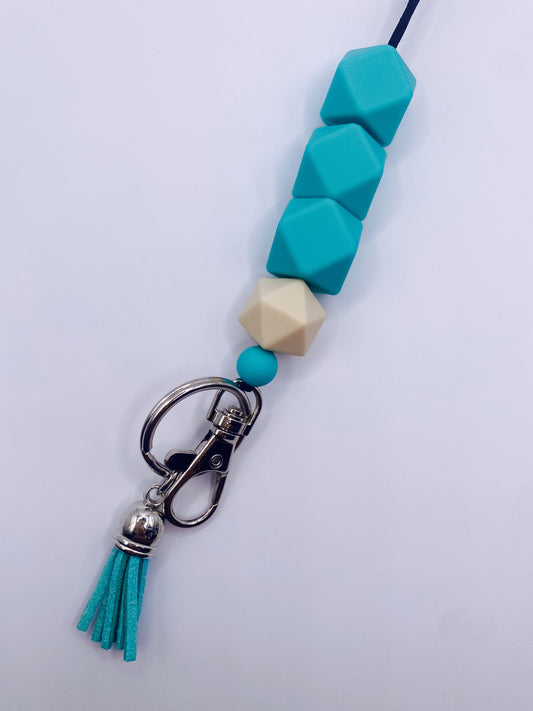 Turquoise Crayon Lanyard