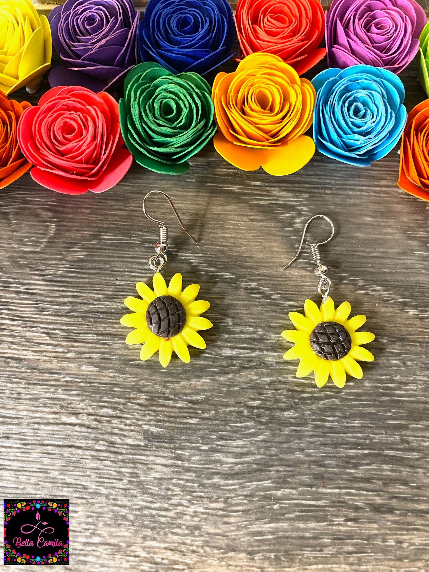 Sunflower Drop Earrings