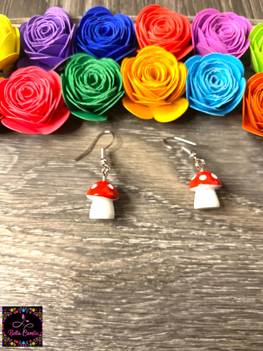 Mushroom Drop Earrings