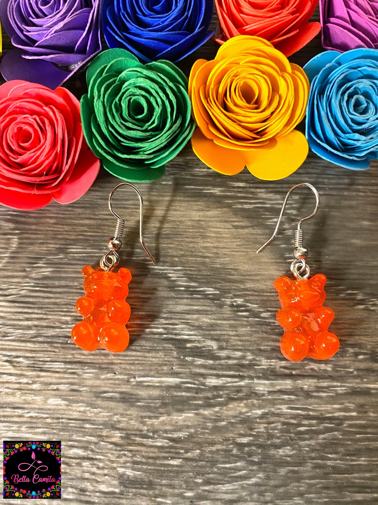 Gummy Bear Red Drop Earrings